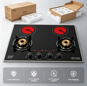 Cocina Eléctrica Portátil Eficiente, de <span class=keywords><strong>Gas</strong></span> y Eléctrica, con Control Táctil, Multifuncional, para Uso en Exteriores, de Sobremesa, Moderna - Product Image 5