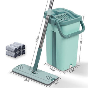 Ensemble <span class=keywords><strong>de</strong></span> seaux <span class=keywords><strong>de</strong></span> vadrouille plate en microfibre pour l'entretien ménager <span class=keywords><strong>de</strong></span> haute qualité - Product Image 3