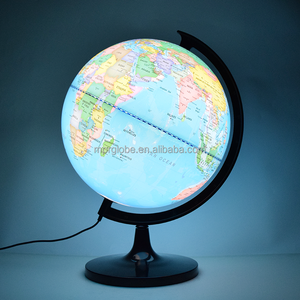Lampe de Table rétro à Led de 32cm, carte du Globe de la terre, rotation à 360 degrés, carte du <span class=keywords><strong>monde</strong></span>, en espagnol, décoration de bureau - Product Image 4