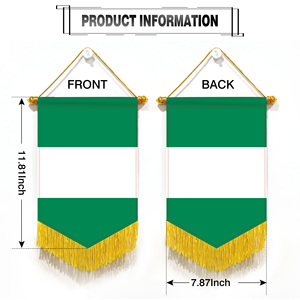Wholesale Mini Pennant Car Flags Nigeria Wall Decor <b>Small</b> Ornaments Hanging Digital Printing Satin Material - Product Image 4