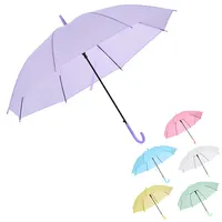 Paraguas desechables de PVC, sombrilla transparente de plástico, barato, U004