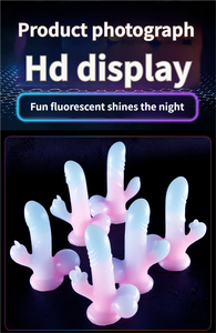 Dildo vibrant de haute qualité, directement de l'usine, dildo lumineux, pénis en chair souple réaliste, artefact de défense personnelle féminine <span class=keywords><strong>avec</strong></span> fonction de poussée - Product Image 4