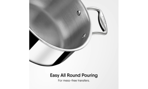 Premium Artisan Stainless Steel Triply Saucepan with Lid, Heavy-Duty Construction, Compatible with Gas and <b>Induction</b> Stoves - Product Image 4
