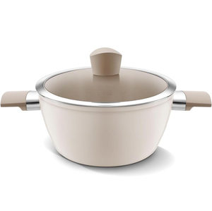 High Quality Non-Stick 10-Piece Aluminum Cooking <b>Pots</b> With Glass Lid Ceramic Coated Forged Non-stick Cookware set - Product Image 3