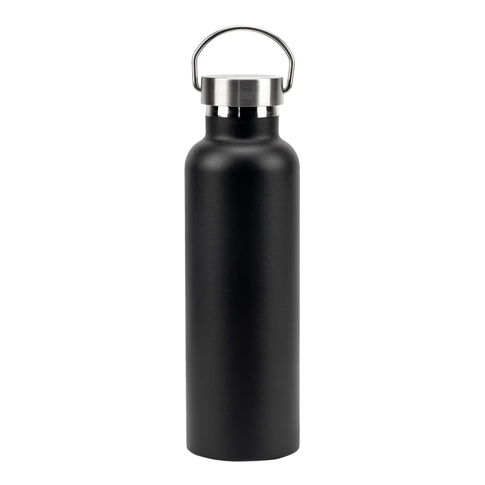 Proveedores de botellas de vacío de agua potable de 500ml/750ml, botellas deportivas de Metal personalizadas, tapa, fabricantes de botellas de agua de acero inoxidable