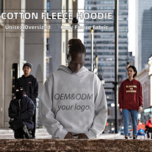 Sweat à capuche unisexe en molleton de coton vintage de haute qualité, coupe oversize, motif 3D, manches classiques, pour automne-hiver - Product Image 2