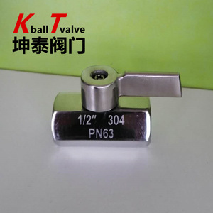 วาล์วบอลขนาดเล็กสแตนเลส 1/2 นิ้ว เกลียวใน PN63 สำหรับอุตสาหกรรมน้ำและอาหาร - Product Image 2