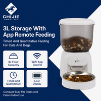 Distributeur automatique de nourriture pour animaux de compagnie avec caméra WiFi, commande par application, écran LCD, alimentation programmée et quantitative, bouteille de 3L en plastique, alimenté par batterie, pour chats