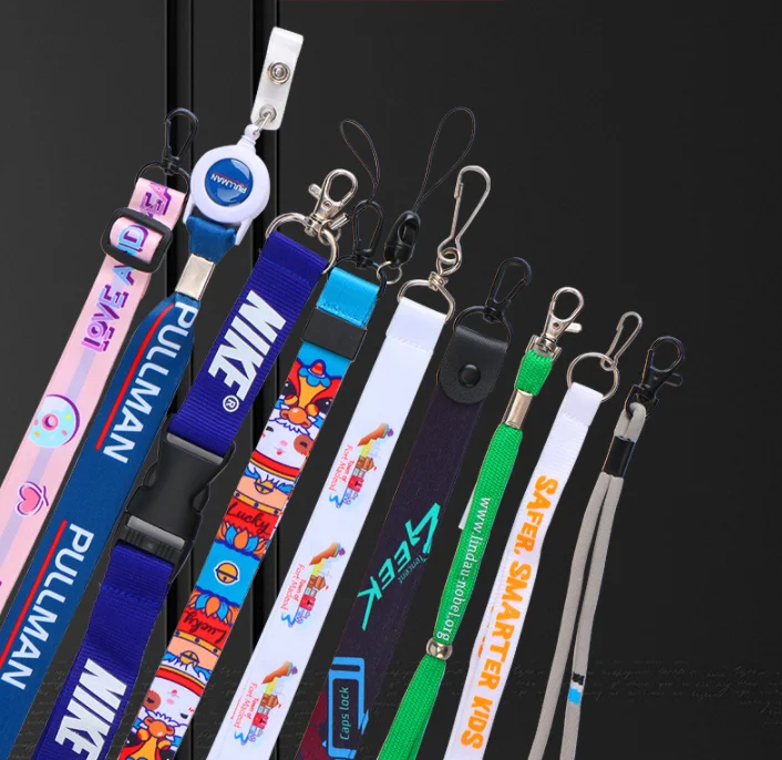 Wholesale new style custom printing mobile phone anti-lost woven lanyard with safety buckle