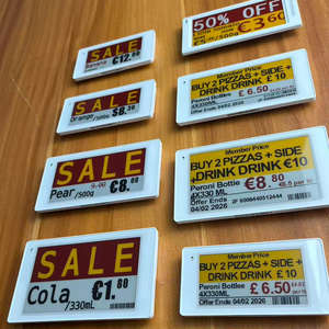 Nouveauté : Étiquettes de prix numériques ESL avec écran E-Ink 2,4 GHz, ESP32, BLE 5.0, Bluetooth 2,4 GHz et NFC - Product Image 1