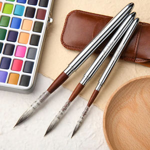 Fournitures d'art professionnel ensemble de pinceaux de voyage de cheveux naturels pour la peinture aquarelle à l'huile/acrylique - Product Image 3