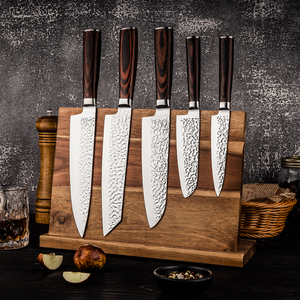 Set di 6 Coltelli da Cucina di Alta Qualità con Manico in Legno e Lama in Acciaio Inossidabile ad Alto Contenuto di Carbonio - Product Image 3