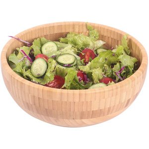 יפני סגנון גדול פירות סלט קערת טבעי בריאות לשימוש חוזר במבוק קערת סלט - Product Image 3