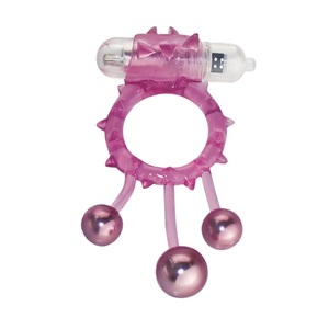 แหวนรององคชาต Aphrodisia Ball Banger แบบ 3 ลูกบอลสั่นสะเทือน วัสดุ TPE ABS สำหรับผู้ชาย ช่วยเพิ่มสมรรถภาพทางเพศ ยืดเวลาการมีเพศสัมพันธ์ พร้อมอุปกรณ์เสริมระบบสั่น - Product Image 1