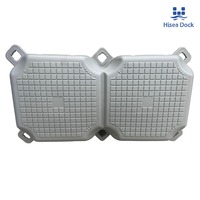 Bloc de ponton flottant double en plastique HDPE modulaire, capacité de charge de 350 kg/m, options multicolores pour plateforme aquatique, yacht, bateau