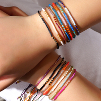 Nouveau bohème minimaliste Couple bijoux femmes à la main amitié coloré mode perle d'eau douce Miyuki Bracelet perlé