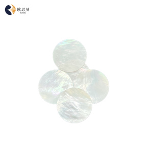 Lớp Tùy Chỉnh 30*0.3Mm Đôi Phẳng Tự Nhiên Mẹ Ngọc Trai Vỏ Lau Tấm Màu Trắng Trang Sức Phụ Kiện Hạt Xương San Hô Hạt - Product Image 2