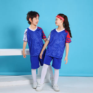 Atacado Personalizado Seco Rápido Respirável 100% Poliéster Uniformes De Futebol Camisas de Futebol Infantil Nome Da Equipe 220 Gramas Set - Product Image 3