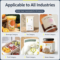 Étiquettes BOPP personnalisées |   Autocollants imperméables et résistants à l'huile pour bouteilles de boissons et de jus, écologiques, avec code-barres.