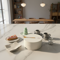 Boîte d'emballage personnalisée pour gâteau au fromage rond, boîte à dessert à emporter sur mesure