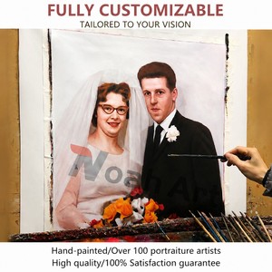 <span class=keywords><strong>Dipinto</strong></span> a Olio Realistico di Alta Qualità su Tela, Ritratto di Coppia Personalizzato da Foto, Arte per Matrimonio - Product Image 3