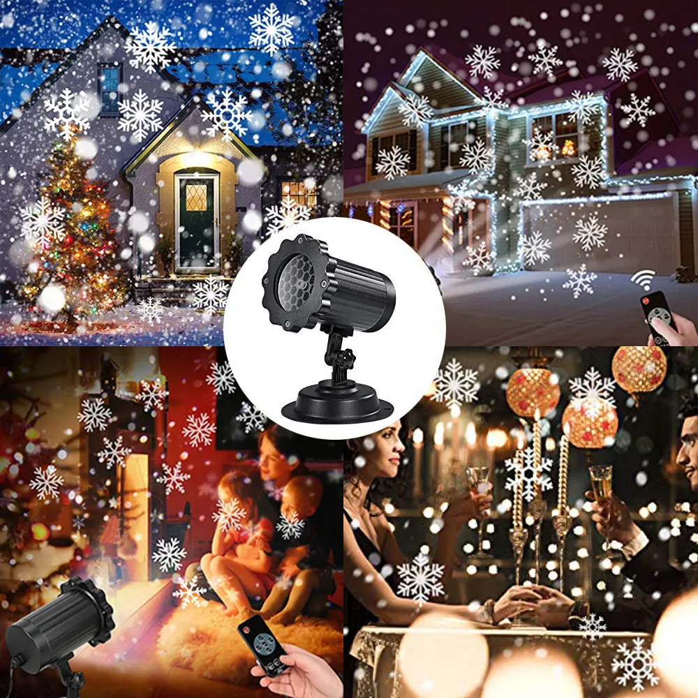 IP65 Outdoor Waterdichte Tuin Lamp Sneeuwval Projector Kerst Sneeuwvlok Laserlicht Sonos Beam