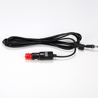 Câble d'alimentation CC avec connecteur à pince pour batterie, tailles de fiches CC (5.5x2.1/3.5x1.35), longueur personnalisable (0.1-10m), 16-32 AWG