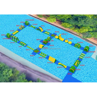 Équipement gonflable de l'eau de plage de jeux de parc aquatique ouvert d'île flottante gonflable d'approvisionnement d'usine d'OEM à vendre