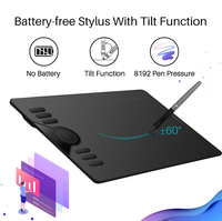 Tablette graphique numérique portable HS610 de conception professionnelle avec 8192 niveaux de pression pour étudiants et enfants