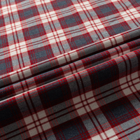 Tissu à carreaux en sergé uni (brossé d'un seul côté)