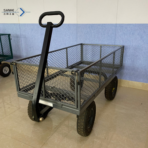 Gorilla Carts Chariot utilitaire en acier Beach Wagon, capacité de 800 livres, gris (lot de <span class=keywords><strong>2</strong></span>) Chariot à mailles en acier - Product Image 4