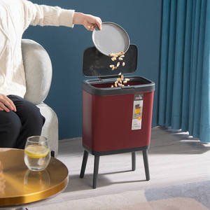 European style indoor high feet 15L garbage bin
