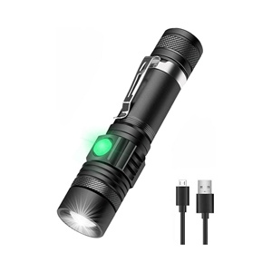 ไฟฉายแบบชาร์จไฟได้ BUCASA ซุปเปอร์ไบรท์ T6 LED ไฟฉายยุทธวิธีลูเมนสูงซูมได้ IP65 ไฟฉายกันน้ำ 2 แพ็ค - Product Image 1