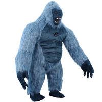 Nouveaux costumes de mascotte de costume de gorille de Kingkong mobiles gonflables pour le gel de silice de fête d'halloween