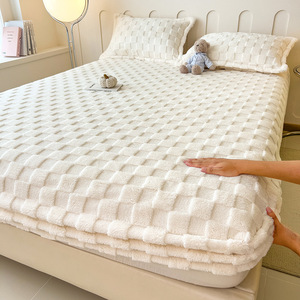 Bộ ga trải giường mùa đông ấm áp, chất liệu lông cừu mềm mại, thoáng khí, chất liệu nhung, kiểu dáng vừa vặn - Product Image 3