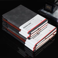 Carnet en cuir rigide A5 personnalisable, 120 feuilles, pour usage personnel, professionnel ou bureautique, avec porte-stylo épaissi, impression de logo personnalisée