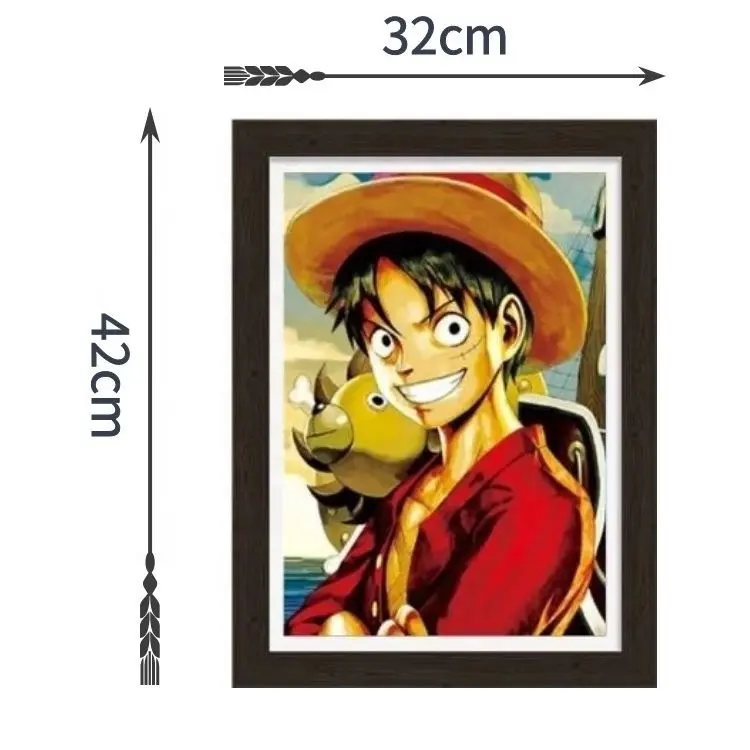 Póster lenticular 3D de una pieza, personajes de animación, imágenes lenticulares 3D, impresiones de Anime 3D de Luffy y Zoro