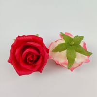 Kecil Paris dekorasi pernikahan bunga lengkungan dinding buatan salju gunung mawar elegan bunga mawar kepala untuk mobil Hari Valentine