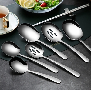 DFC1113 <b>Serving</b> <b>Spoons</b> Set <b>Serving</b> <b>Spoons</b> and Slotted <b>Spoons</b> 18/8 Stainless Steel Buffet <b>Serving</b> Utensils Mirror Polish - Product Image 3