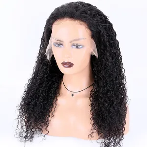 Premier Provide Sample Natural Color Glueless 360 Lace Wig Kinky Curly Human Hair Wigs 360 Full Lace For Black Women