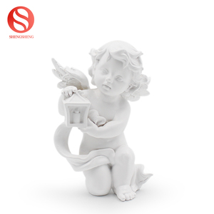 Ornamento de poliresina guitarra arte estatua de querubín pequeña resina deco violín estatuillas de ángeles - Product Image 3