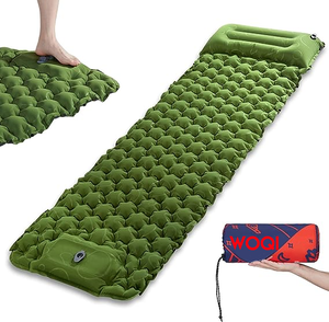 WOQI Ultraligero Resistente al desgaste Plegable Impermeable 4 Estaciones Colchoneta para dormir con almohada Colchoneta para acampar - Product Image 1