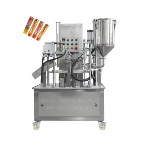 Machine de remplissage scellage rotative Calippo pour gobelets de crème glacée Machine d'emballage de tubes en papier personnalisable