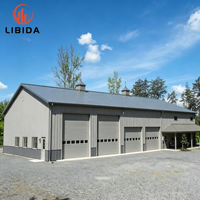 Taller Industrial con Estructura de Acero de Alta Resistencia, Fábrica de Procesamiento de Estructuras de Acero Prefabricadas Personalizadas. Construcción de Plantas Metálicas Prediseñadas