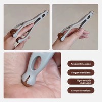 Rouleau de jade en pierre Bian, masseur manuel pour doigts, pour le drainage des méridiens, amincissant, pour le massage par raclage des doigts, portable et écologique