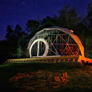 Tenda a Cupola Glamping da 6M in PVC e 8M di Diametro, Impermeabile, con Isolamento in Cotone e Struttura in Acciaio per Campeggio e Resort all'Aperto - Product Image 1