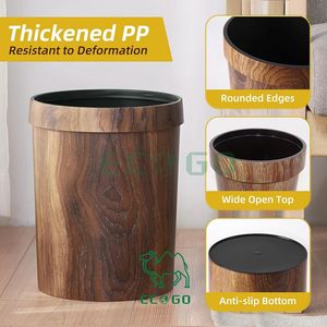 Sinh Thái Đi Tre Bằng Gỗ Tái Chế Vòng Bin Rác Lưu Trữ Có Thể Bằng Gỗ Thùng Rác Có Thể Chất Thải Giấy Bin - Product Image 4