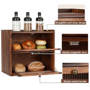 Boîte de rangement pour <span class=keywords><strong>pain</strong></span> en bois - Product Image 2