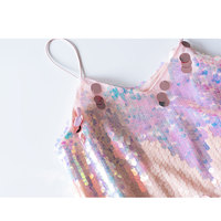 Camisoles à paillettes personnalisées OEM pour femmes, coupe ample, avec bretelles en paillettes, débardeurs, mode décontractée, camisoles scintillantes à col en V