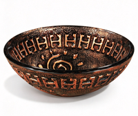Alibaba India Unique Art Lavabo en porcelaine double couche, résistant à l'eau, design antique pour hôtels et villas